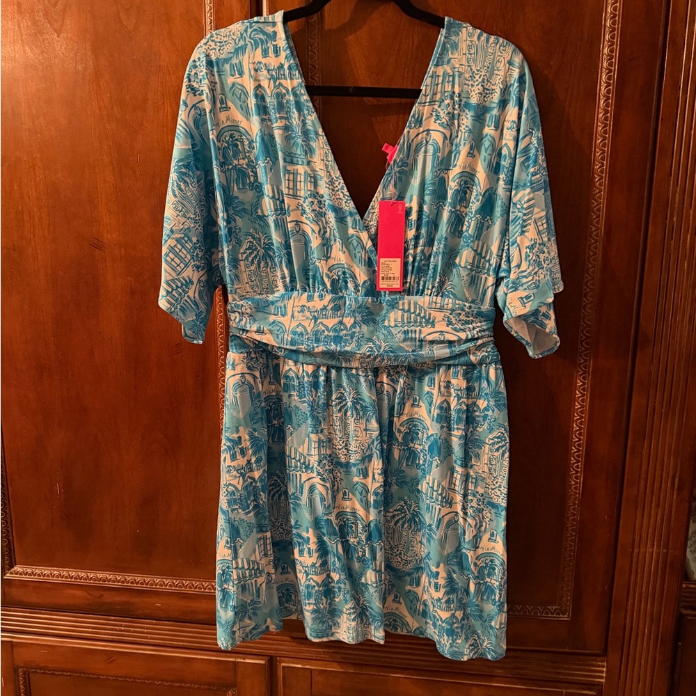 Lilly Pulitzer Blue and Cream Mini Dress